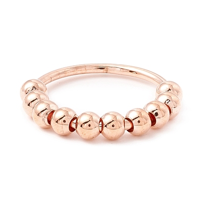 Вращающееся кольцо из латуни с бусинами, украшения для снятия стресса для женщин