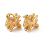 Rack Plating Brass Enamel Charms, Long-Lasting Plated, with Jump Ring, Horse Charm