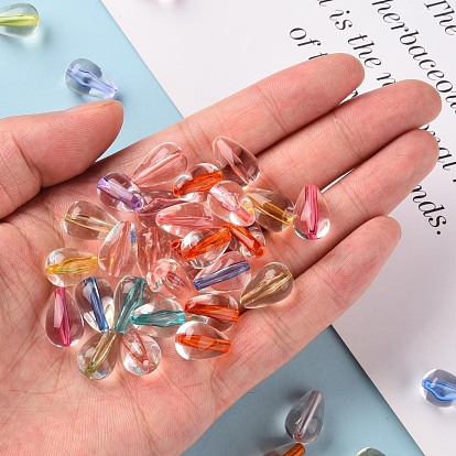 Perles acryliques transparentes, larme