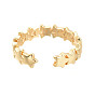 Adjustable Brass Cuff Rings, Open Rings, Star
