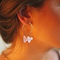 3 paires 3 style 304 boucles d'oreilles pendantes en acier inoxydable, avec des cauris naturels et des perles nacrées