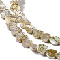 Drawbench Style Natural Freshwater Shell Beads Strands, AB Color Plated, Heart