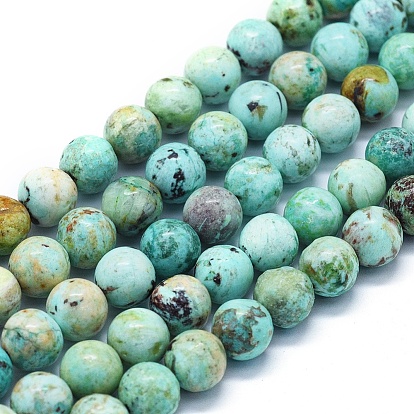 Natural Peruvian Turquoise(Jasper) Beads Strands, Round