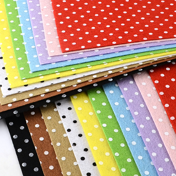 Polka dot pattern напечатанная нетканая ткань вышивка игла для духовых инструментов, 30x30x0.1 см, 50 шт / мешок