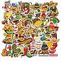 Cinco de Mayo PVC Adhesive Stickers, Cactus Sombrero Decals, for Suitcase, Skateboard, Refrigerator, Helmet, Mobile Phone Shell, Food