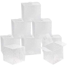 Emballage en plastique transparent de cadeau de boîte de PVC, boîte pliante étanche, cube