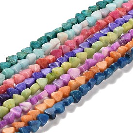 Natural Dolomite Beads Strands, Dyed, Triangle