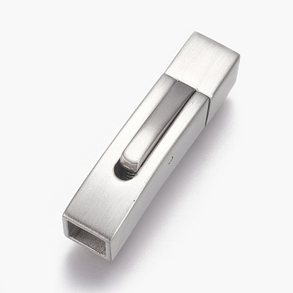 304 Stainless Steel Bayonet Clasps, Matte