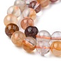 Natural Hematoid Quartz/Ferruginous Quartz Beads Strands, Round