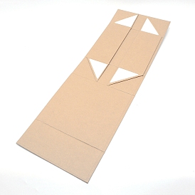 Paper Fold Boxes, Gift Wrapping Boxes, for Jewelry Candy Wedding Party Favors, Rectangle