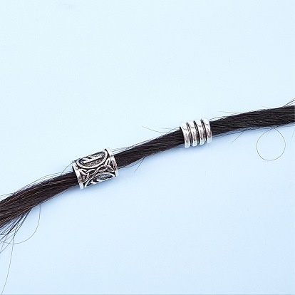 304 billes d'acier inoxydable, perles runes viking pour barbes de cheveux, tressage de cheveux dreadlocks, colonne avec rune / futhark / futhorc
