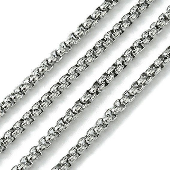 304 Stainless Steel Box Chains, Unwelded