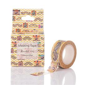 DIY Scrapbook Decorative Paper Tapes, Adhesive Tapes, 15mm, 10m/roll, 1roll/box