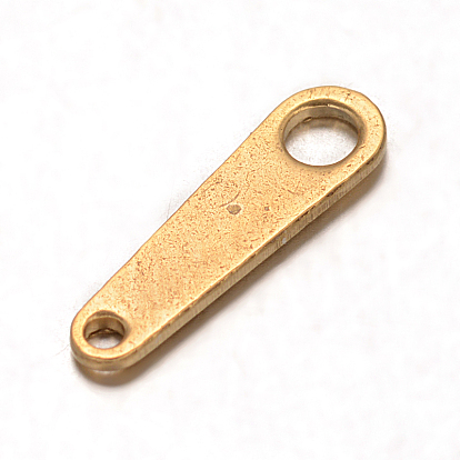 Ion Plating(IP) 304 Stainless Steel Chain Tabs, Chain Extender Connectors, 10x3X0.5mm, Hole: 1~2mm