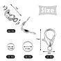 DIY Jewelry Making Findings Kit, Including Zinc Alloy Lobster Claw Clasps, Iron Open Jump Rings, Brass Bead Tips