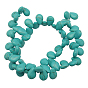 Synthetic Howlite Beads, Dyed, Drop, 14x10x5mm, Hole: 1mm, about 900pcs/kg