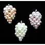 Natural Cultured Freshwater Pearl Pendants, Grape, 18~20x30~31mm, Hole: 2mm