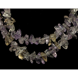 Perles de pierres fines , quartz violet jaune, 3~5x3~5mm, Trou: 0.5mm