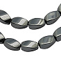 Synthetic Hematite Beads, with Magnetic, Twist, 7x4mm, Hole: 1mm