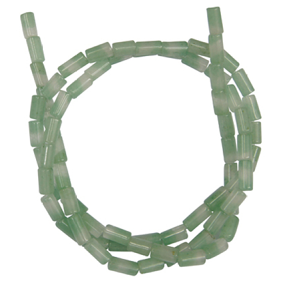 Драгоценный камень шарик, трубка, зеленый авантюрин, 3x5 мм, отверстие : 1 мм