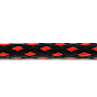 Cordón coreano de poliéster encerado, rojo y negro