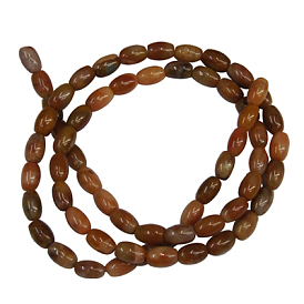 Perles de pierres fines , riz, or Jasper, 4x6mm, Trou: 0.8mm