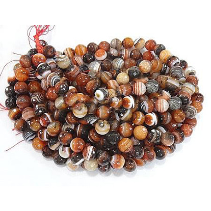 Miracle Agate Beads Strands, Faceted, Round