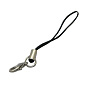 Cord Loop Mobile Phone Straps, with Brass Lobster Claw Clasps, Length: 60mm, Hole: 3.5mm