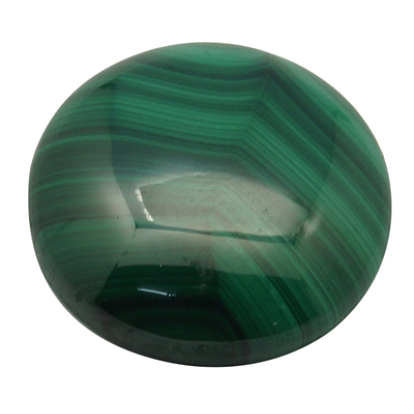 Gemstone Bead, Natural Malachite, Grade A, Half Round/Dome, 20mm