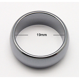 Hematita magnética sintética anillos de banda ancha, 24x10 mm, diámetro interior: 19 mm