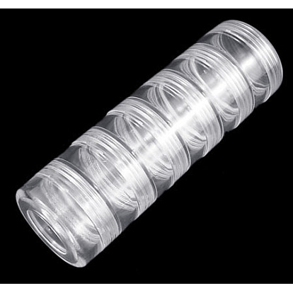 Récipients de stockage de perles en matière plastique, colonne, 6 flacons, 3.9x12.1 cm