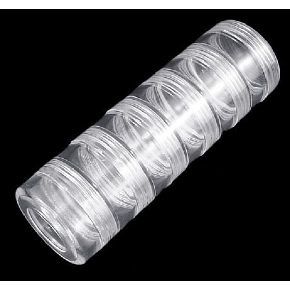 Récipients de stockage de perles en matière plastique, colonne, 6 flacons, 3.9x12.1 cm