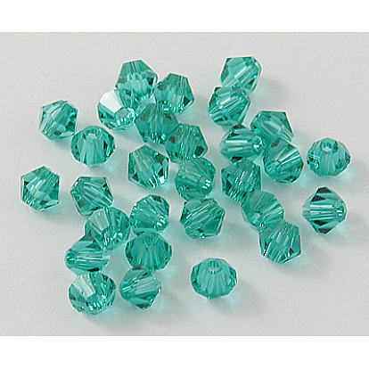 Perles en verre cristallisées d'imitation , transparent , facette, Toupie, vendu par sac