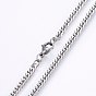 304 Stainless Steel Curb Chain Necklaces