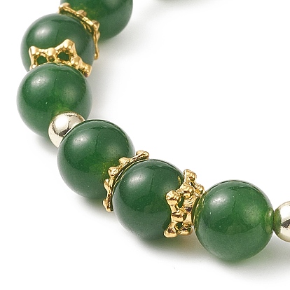 Bracelet extensible perlé de pierres précieuses naturelles avec breloques lapin en verre pour femme