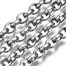 304 chaînes de câbles en acier inoxydable, avec bobine, non soudée, ovale