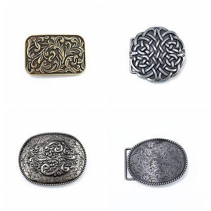 Zinc Alloy Buckles, Belt Fastener for Men, Oval/Rectangle/Round