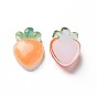 Transparent Epoxy Resin Cabochons, Faceted, Carrot
