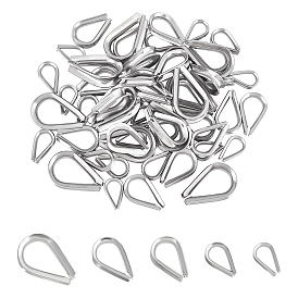 Unicraftale 60Pcs 5 Style 304 Stainless Steel Wire Guardian and Protectors, Terminators, Capel