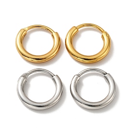 201 Stainless Steel Huggie Hoop Earrings, with 304 Stainless Steel Pins