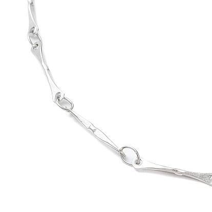 304 Stainless Steel Bar Link Chain Necklaces