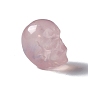 Natural Rose Quartz Beads, Skull