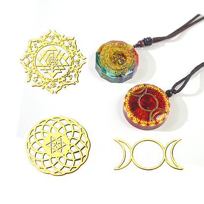 Pegatinas decorativas autoadhesivas de latón, calcomanías de metal bañadas en oro, para manualidades de resina epoxi