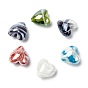 Perles lampwork, perles au chalumeau, faits à la main, nacré, cœur, 20x20x13mm, Trou: 2mm