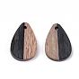 Resin & Walnut Wood Pendants, Drop