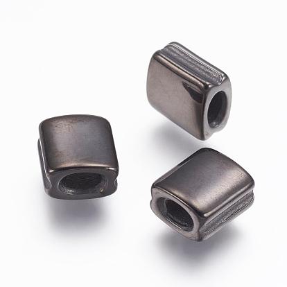 304 Stainless Steel Beads, Ion Plating (IP), Square