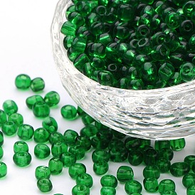 Perles de rocaille en verre ornaland, couleurs transparentes, ronde