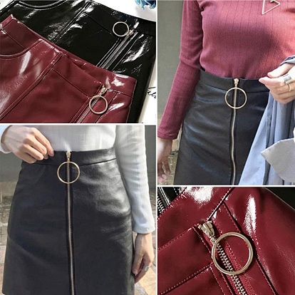 Nylon Garment Accessories, Zip-fastener Component Sets, Nylon and Brass Zipper & Alloy Zipper Puller, Platinum