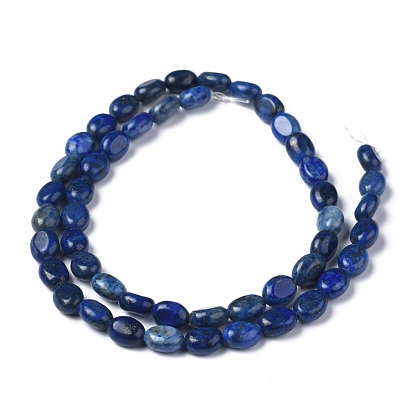 Naturelles lapis-lazuli perles brins, teint, ovale