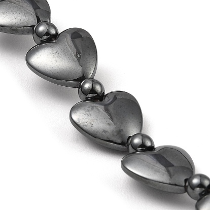 Ожерелья из синтетического немагнитного гематита в форме сердца для женщин и мужчин, с магнитной застежкой сплава